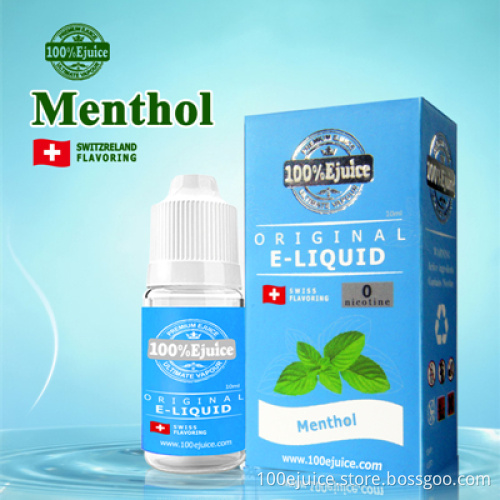 OEM Label Top Quality 10ml Menthol E Liquids China Manufacturer